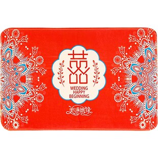 婚房布置简单大气结婚门垫新房装饰浪漫进门厨房卫生间门口脚垫