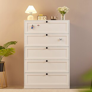 铁艺五斗柜卧室储物柜客厅边柜现代法式钢制收纳整理抽屉柜床尾柜