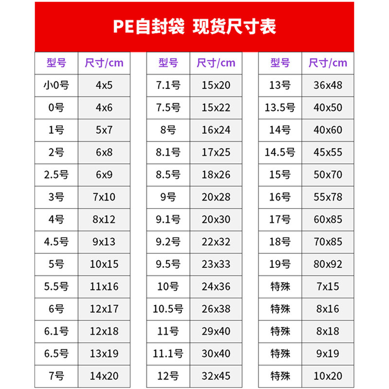 小众高货18x26X12丝发票自封袋增值税专票塑封袋子密封口塑料袋包