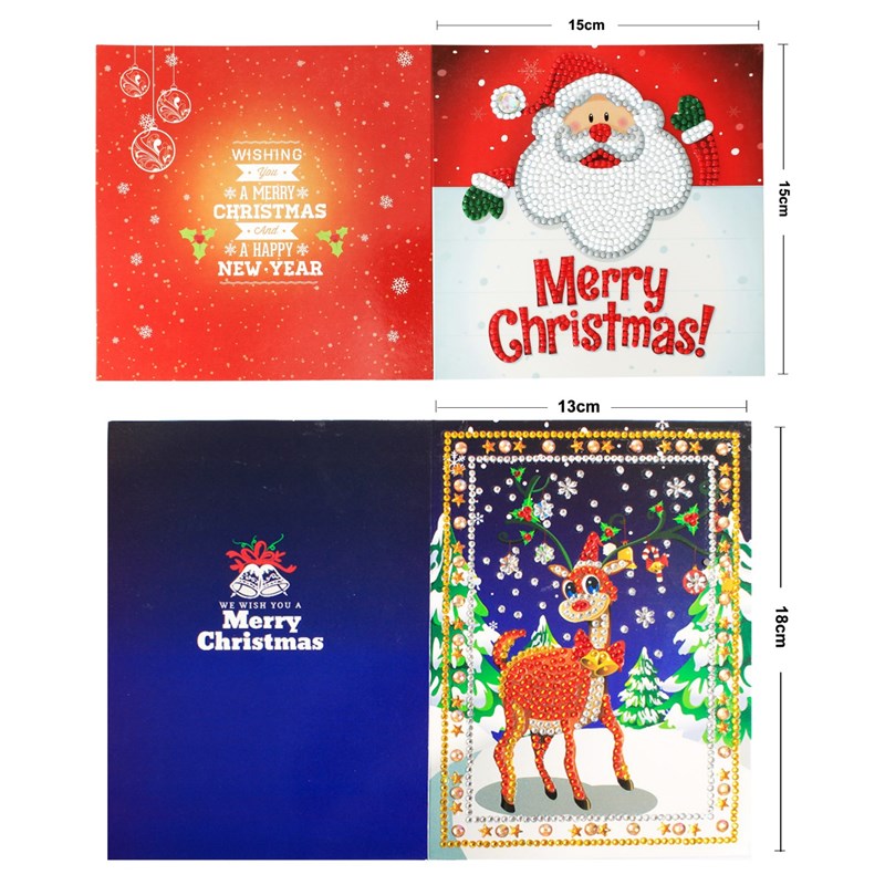 HACAN 5D DIY Diamond Painting Christmas Cards New Arrival Di