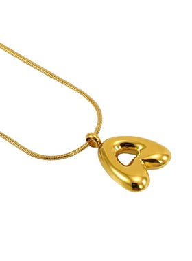 欧美ins风网红款胖乎乎气泡光A面字母吊坠可爱小巧英文字母项链女