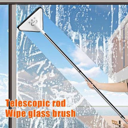 网红360Degree Cleaning Mop Retractable Telescopic Glass Wind