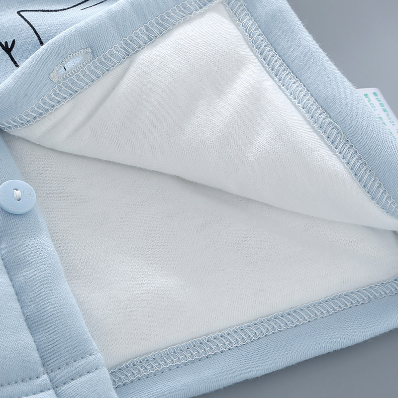 婴儿棉衣套装秋冬扣子衣服0-1岁2D男女宝宝冬装幼儿棉袄保暖两件