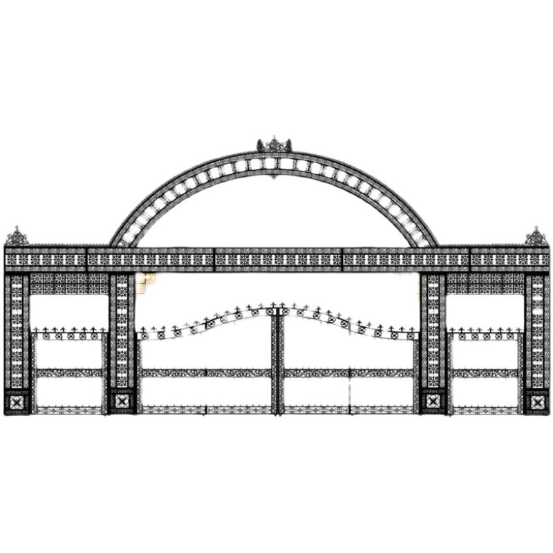 直销新品铁艺牌坊大门门楼小区大门d铁艺凯旋门牌坊拱门铁艺大门