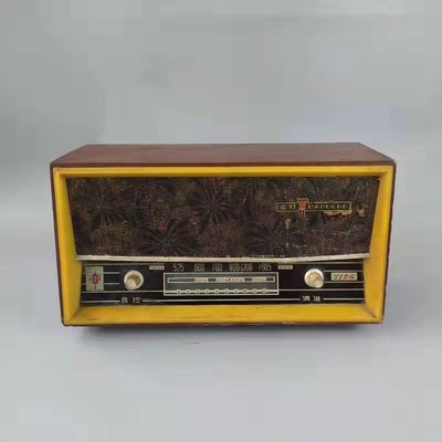 件怀旧收藏老式收音复晶v匣子老式戏体管旧货古董机古装饰