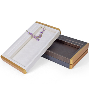 首饰盘珠宝托盘金属戒指项链手镯饰品收纳看货盘珠宝道Y具展示托