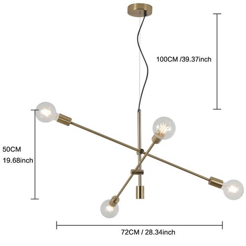 Modern Pendant Lights Hanging Lamp E27 Black Gold Nordic Pen