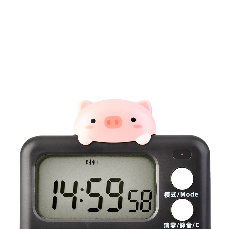 卡通小猪厨房烘焙电子定时器电子闹钟学习计时器家居运动计时器