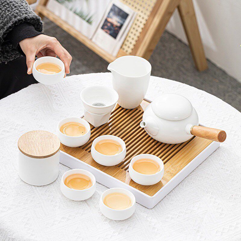 全季酒店茶具简约现代功夫茶具套装多人家用客厅户外旅行茶壶小套