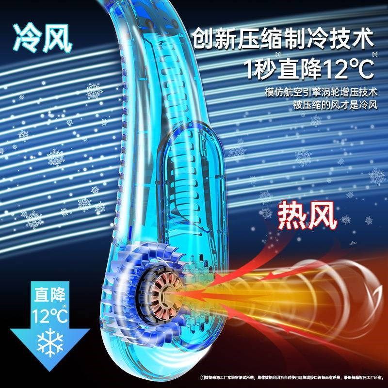 夏季小风扇软胶挂脖式双头小风扇式户外运动围脖随身风扇,3C数码配件,USB风扇,淘宝优惠券,粉丝福利购,淘宝优惠卷