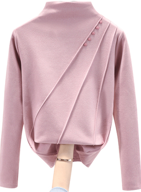 半高领加德绒加厚打底衫女秋冬洋气内搭衣服J2020新款黑色长袖t恤