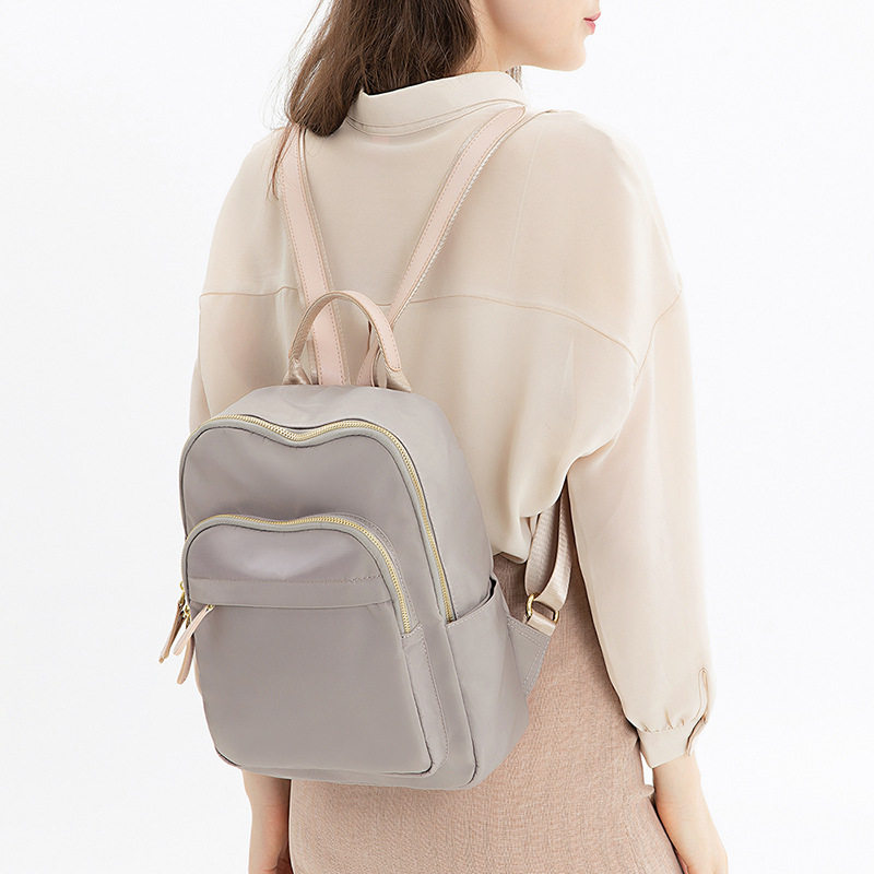 双肩包女2023秋夏上新款百搭简约轻便防水休闲通勤牛津布揹包百搭,箱包皮具/热销女包/男包,双肩背包,淘宝优惠券,粉丝福利购,淘宝优惠卷