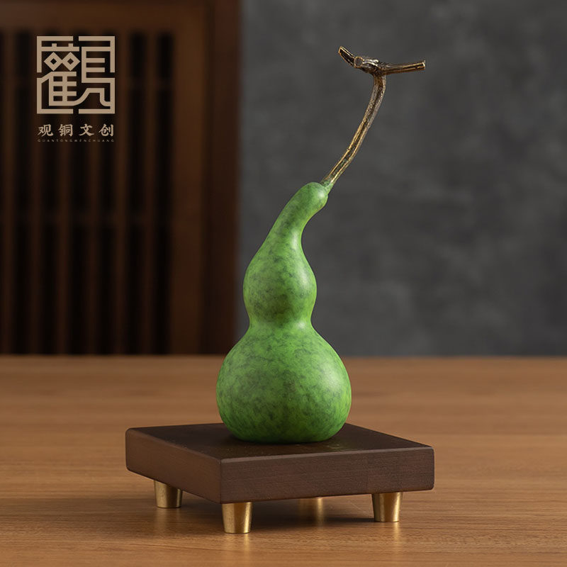 礼品铜葫芦摆件天然家居客厅玄关柜子桌面摆设家居装饰品礼物