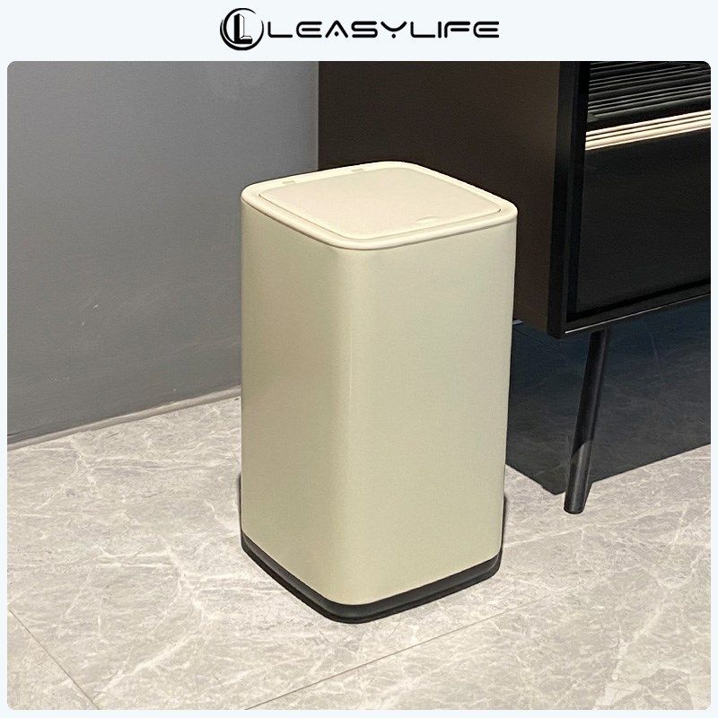 高颜值按压式垃圾桶家用客厅卧室卫生间带盖厕所夹缝大容量不锈钢