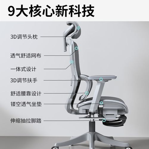 人体工学椅子可躺学习办公座椅靠背家用护腰电脑椅舒适久坐电竞椅