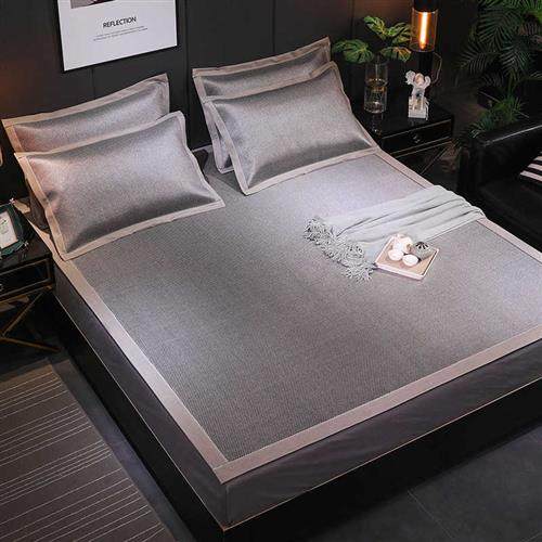 夏天2023新款冰丝凉席床笠款三件套夏季可机水洗冰藤席子夏凉草席,床上用品,冰丝席,淘宝优惠券,粉丝福利购,淘宝优惠卷