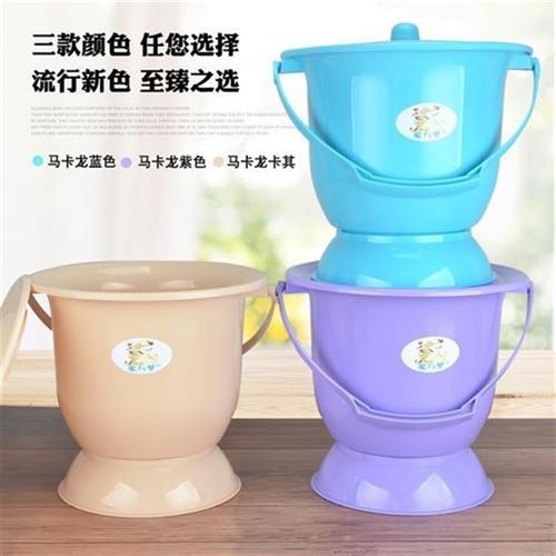老人塑料痰盂尿桶成人加厚加高小便桶带盖女士夜壶手提式女家用/