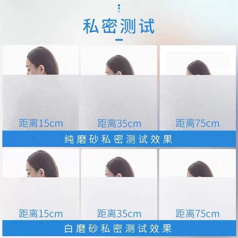 现货自粘加厚磨砂玻璃贴膜办公室卫生间浴室磨砂贴纸玻璃贴透光不