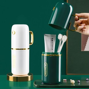 日本ガミク旅行刷牙杯漱口杯子牙膏盒刷牙杯套装 牙缸高 牙具便携式