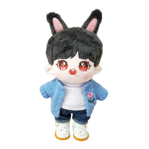 20cm厘米娃衣棉花娃娃衣服公仔蓝色开衫套装玩具布娃娃替换装现货