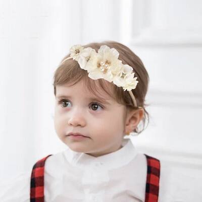 推荐Baby Girl Headband Newborn Elastic Flower Toddler Hair B