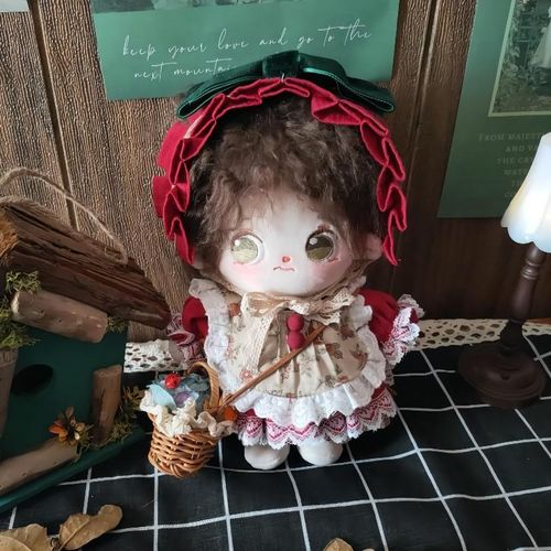 棉花娃娃衣服20cm娃衣重工复古兔耳娃衣裙无属性玩偶着替非现货