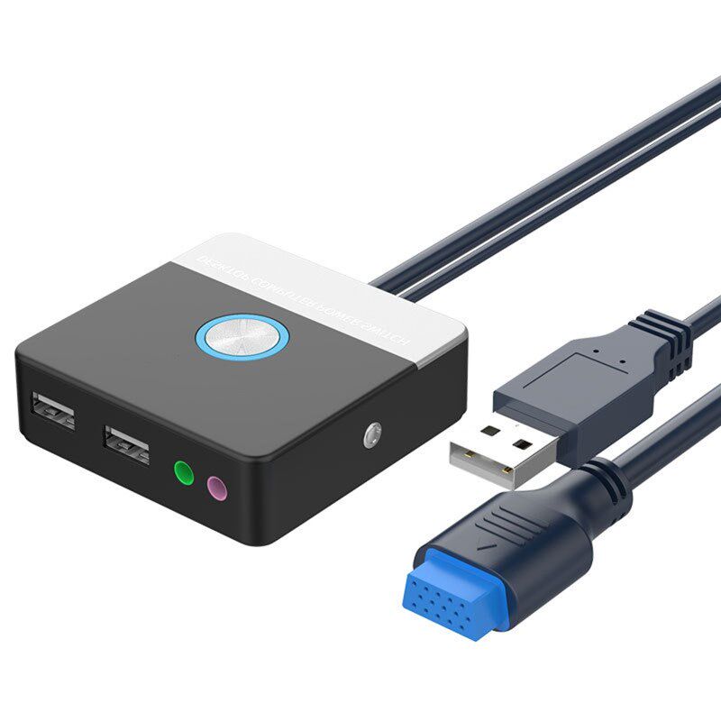 Computer Desktop Power Switch Button Switch Case dual USB in