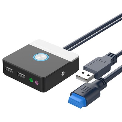 Computer Desktop Power Switch Button Switch Case dual USB in