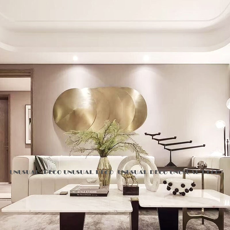 速发现代简约欧式白色环r形创意摆件雕塑样板房售楼处会所酒店软