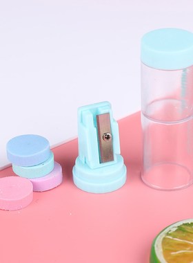 Pencil Sharpener With 4pcs Erasers Kawaii Pencil Sharpener F