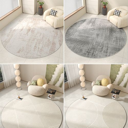 圆形地毯高级感电脑椅地垫客厅沙发椅子垫卧室化妆台书房转椅脚垫