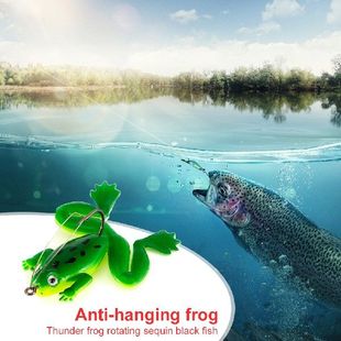 Frog Bait Bionic Fishing Sequined Anti 速发3D hangi Spinning