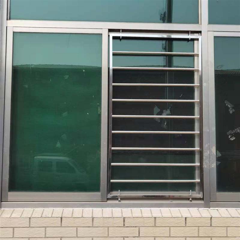 推拉窗防护栏不锈钢免打孔窗户护栏防盗窗家用自装儿童窗护栏