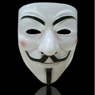 万圣节装扮 电影V怪客 V字仇杀队 面具 帽子 假发 披风 4件套装