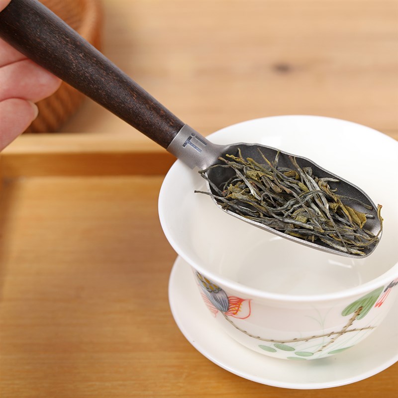 纯钛茶勺分茶匙钛茶则喝茶铲茶叶金属茶铲茶道配件功夫茶具取茶