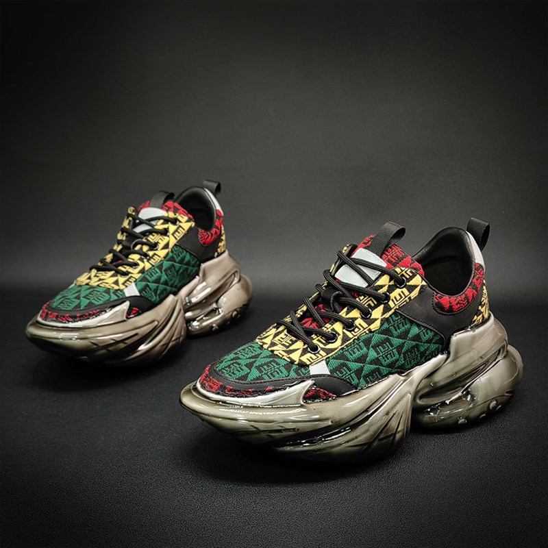 枫之时尚秋冬厚底增高系带运动休闲鞋个性另类网红发型师男老爹鞋