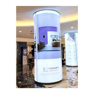 包柱卡布灯箱折弯折圆弧形灯箱高铁机场柱子软膜灯箱型材圆柱灯箱