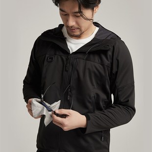 大漠户外 自驾游软壳衣男 防风透汽 春秋连帽旅行外套