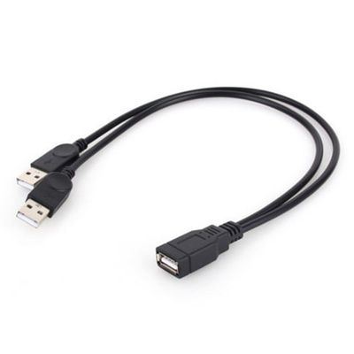 New USB 2.0 1 Female To 2 Male Y Splitter Data Sync Chargin