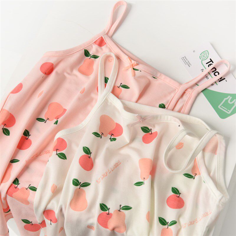 热销50支兰精莫代尔 女童水果吊带 儿童凉感背心小童上衣 中大童