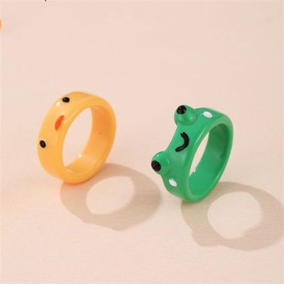 推荐cartoon ring cute resin rings index finger knuckle ring