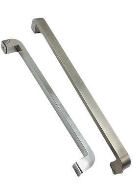 浴室锈生间玻璃门移门卫手单面玫w瑰y金不拉钢把手孔距440m450m50