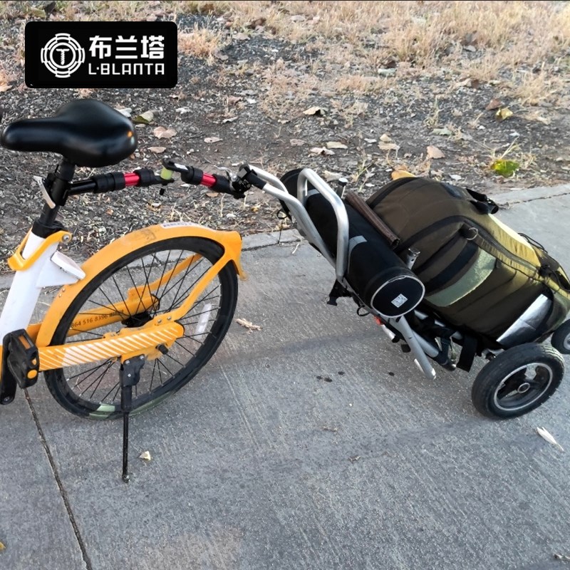 自行车拖车夹头单车拖车连接件拖斗连接器配件后挂式买菜车改装件