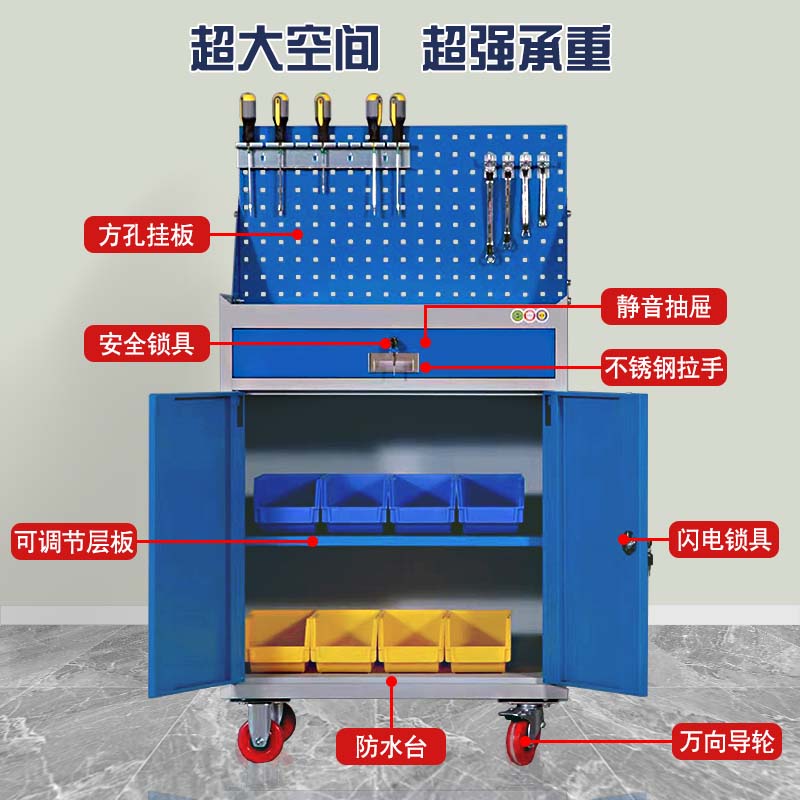 新款重型厚铁皮工具柜机床工作柜收纳箱五金配件柜机械量具抽屉收