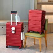 红色拉杆箱结婚箱子陪嫁行李箱女旅行箱皮箱密码 箱大容量登机箱