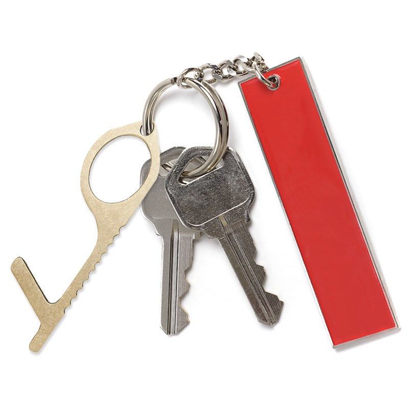 Key Door Opener Elevator Press Handle Key Safe Keychain Zero