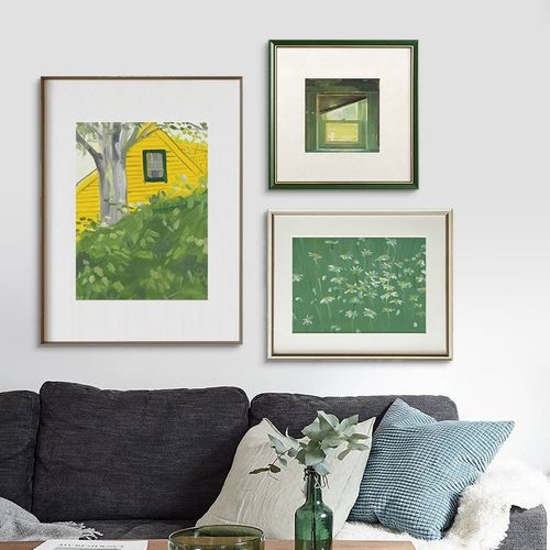 法式田园风景装饰画现代简约沙发背景墙三联组合挂画欧式餐厅壁画