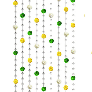 珠帘2023新水晶帘可爱门帘吊饰客厅隔断帘免打孔儿童房间装饰帘子