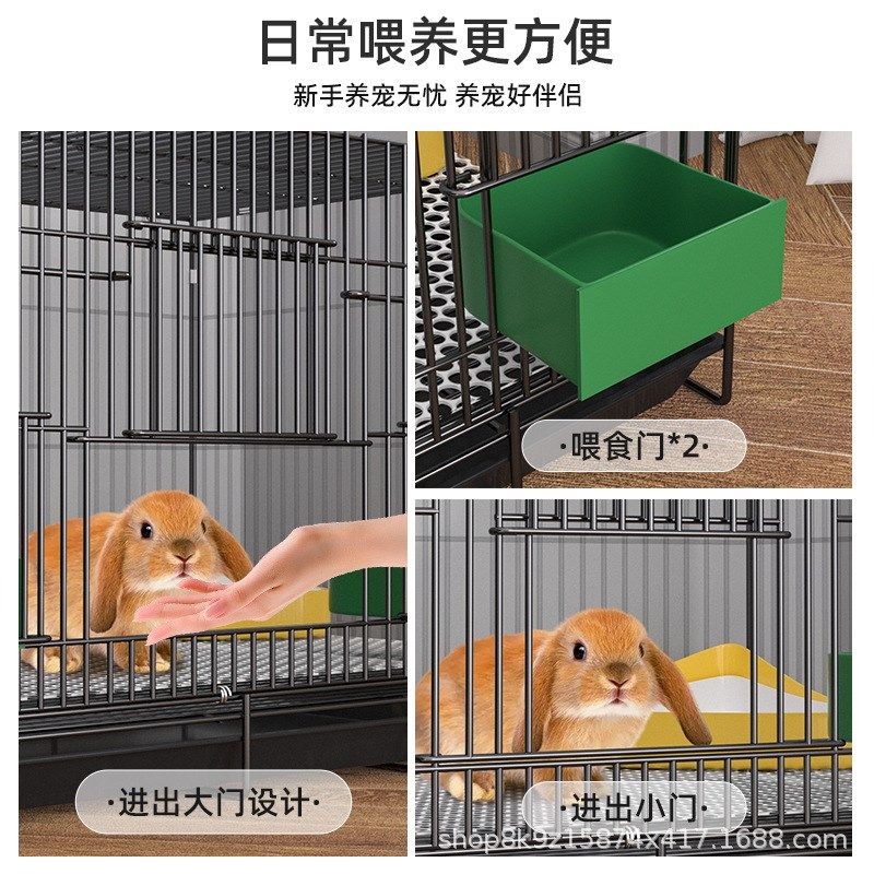 加密兔笼子折叠款小宠笼具室内家用带粪盘金属宠物笼便捷携兔窝笼,宠物/宠物食品及用品,兔兔专用窝,淘宝优惠券,粉丝福利购,淘宝优惠卷
