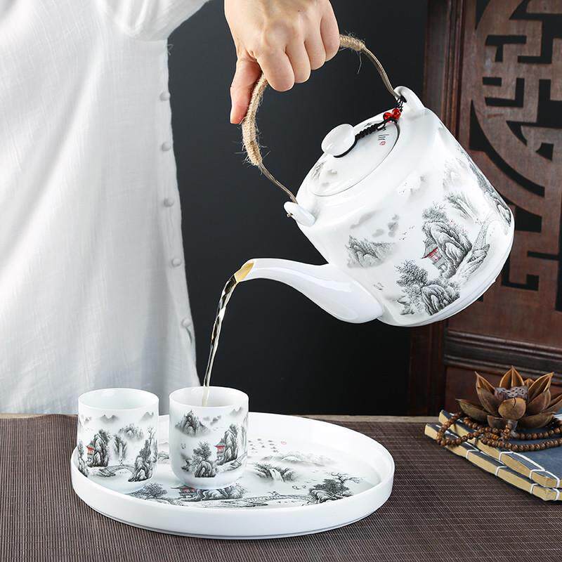单提梁茶耐热壶壶壶餐厅茶壶提灌大号壶陶瓷壶凉水饭店泡茶家用